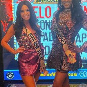 Two piece sequin rehearsal outfit